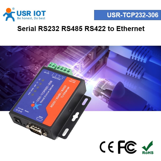 RS232/RS485/RS422 to Ethernet converter